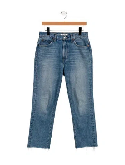 Pre-owned Re/done High-rise Straight Leg Jeans In Blue