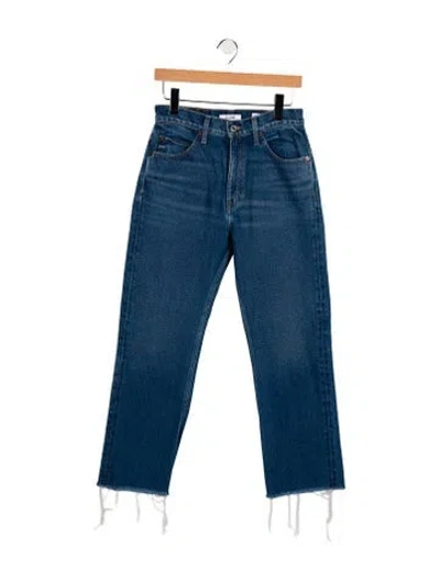 Pre-owned Re/done High-rise Straight Leg Jeans In Blue