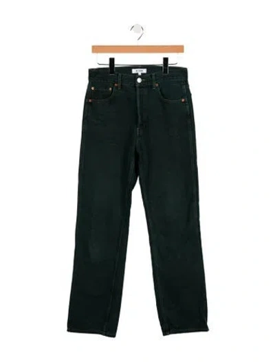 Pre-owned Re/done High-rise Straight Leg Jeans In Blue
