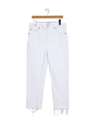 Pre-owned Re/done High-rise Straight Leg Jeans In Blue