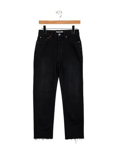 Pre-owned Re/done High-rise Straight Leg Jeans In Blue