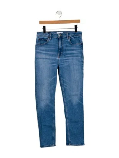Pre-owned Re/done High-rise Straight Leg Jeans In Blue