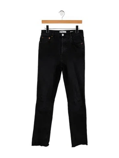 Pre-owned Re/done High-rise Straight Leg Jeans In Blue