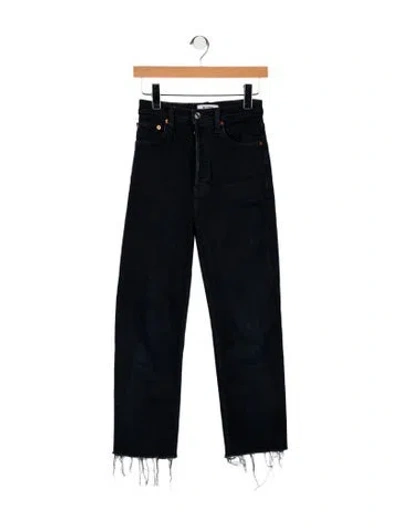 Pre-owned Re/done High-rise Straight Leg Jeans In Blue