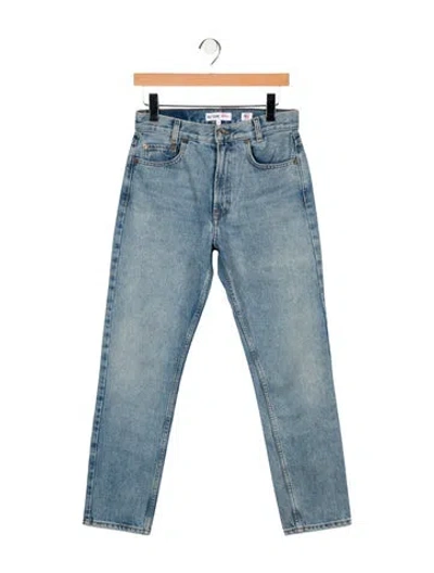 Pre-owned Re/done High-rise Straight Leg Jeans In Blue