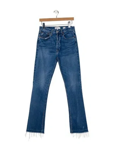 Pre-owned Re/done High-rise Straight Leg Jeans In Blue
