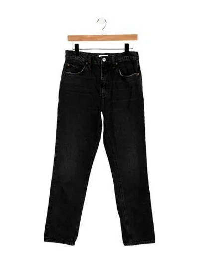 Pre-owned Re/done High-rise Straight Leg Jeans In Blue