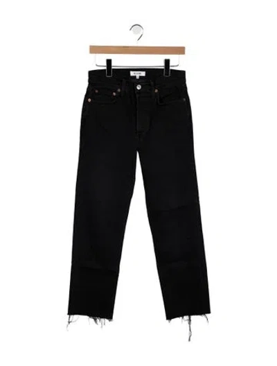 Pre-owned Re/done High-rise Straight Leg Jeans In Blue