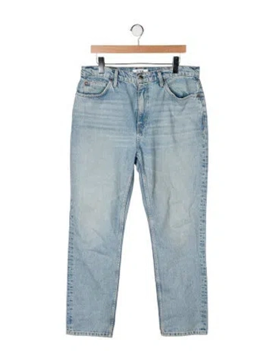 Pre-owned Re/done High-rise Straight Leg Jeans In Blue