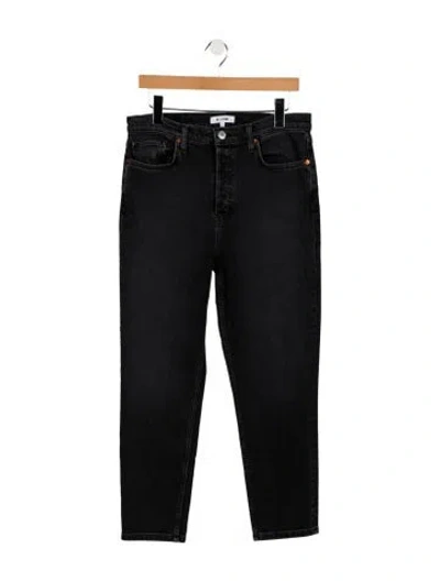 Pre-owned Re/done High-rise Straight Leg Jeans In Blue