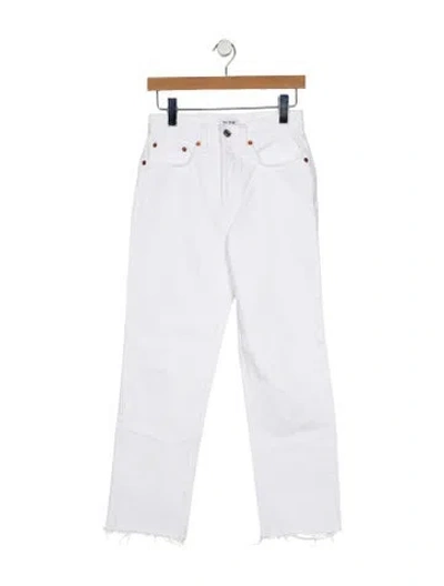 Pre-owned Re/done High-rise Straight Leg Jeans In Blue
