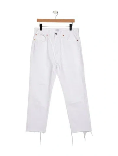 Pre-owned Re/done High-rise Straight Leg Jeans In Blue