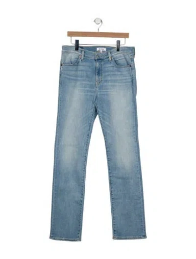 Pre-owned Re/done High-rise Straight Leg Jeans In Blue