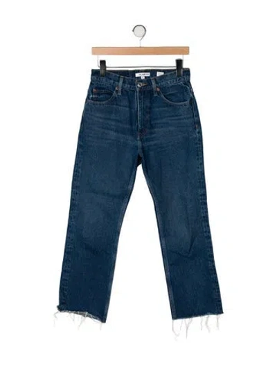 Pre-owned Re/done High-rise Straight Leg Jeans In Blue