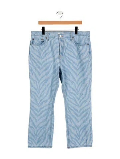 Pre-owned Re/done High-rise Straight Leg Jeans In Blue