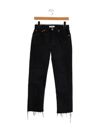 Pre-owned Re/done High-rise Straight Leg Jeans In Blue