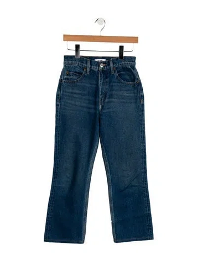 Pre-owned Re/done High-rise Straight Leg Jeans In Blue