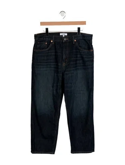 Pre-owned Re/done High-rise Straight Leg Jeans In Blue