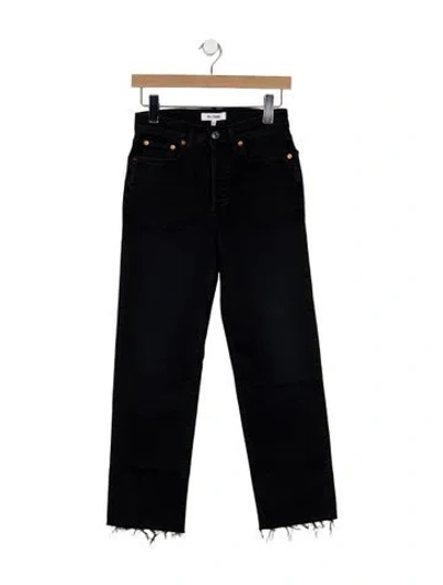 Pre-owned Re/done High-rise Straight Leg Jeans In Blue