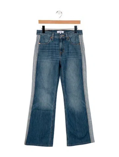 Pre-owned Re/done High-rise Straight Leg Jeans In Blue
