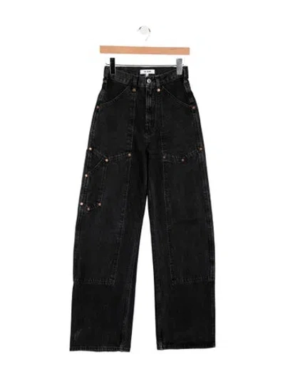 Pre-owned Re/done High-rise Straight Leg Jeans In Blue
