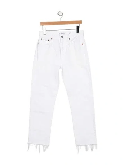 Pre-owned Re/done High-rise Straight Leg Jeans In Blue