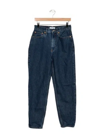 Pre-owned Re/done High-rise Straight Leg Jeans In Blue