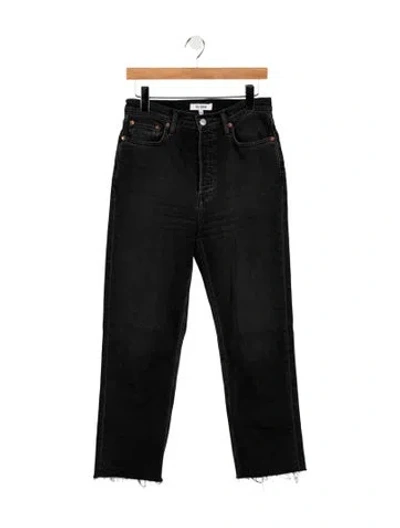 Pre-owned Re/done High-rise Straight Leg Jeans In Blue