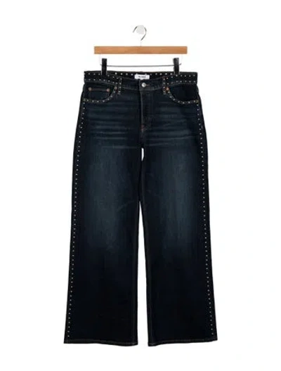 Pre-owned Re/done High-rise Straight Leg Jeans In Blue