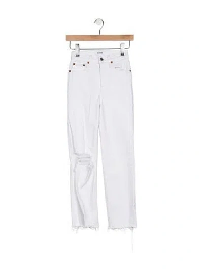 Pre-owned Re/done High-rise Straight Leg Jeans In Blue