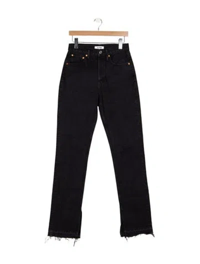 Pre-owned Re/done High-rise Straight Leg Jeans In Blue
