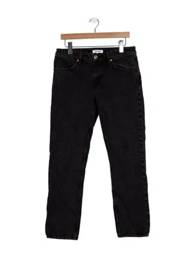Pre-owned Re/done High-rise Straight Leg Jeans In Blue