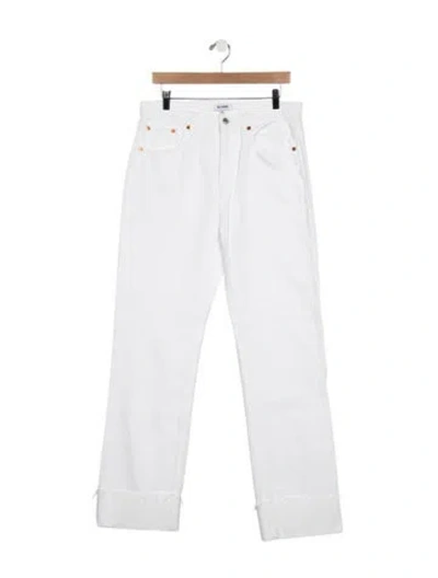 Pre-owned Re/done High-rise Straight Leg Jeans In Blue