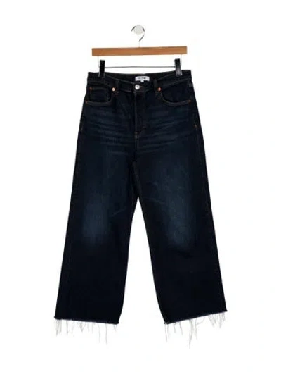 Pre-owned Re/done High-rise Straight Leg Jeans In Blue
