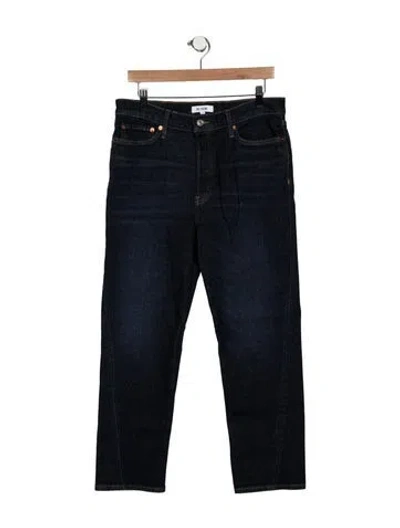 Pre-owned Re/done High-rise Straight Leg Jeans In Blue