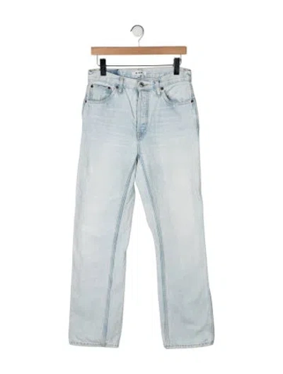 Pre-owned Re/done High-rise Straight Leg Jeans In Blue
