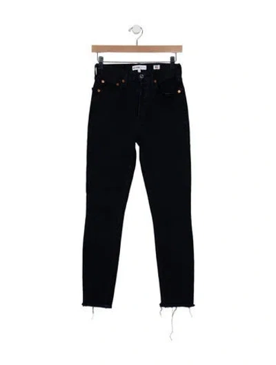 Pre-owned Re/done High-rise Straight Leg Jeans In Blue