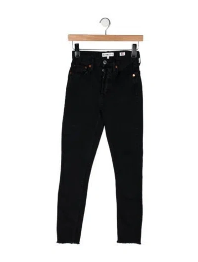 Pre-owned Re/done High-rise Straight Leg Jeans In Blue