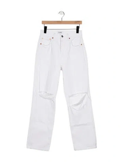 Pre-owned Re/done High-rise Straight Leg Jeans In Blue