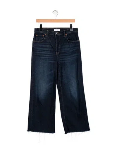 Pre-owned Re/done High-rise Straight Leg Jeans In Blue
