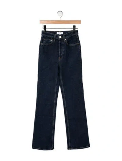 Pre-owned Re/done High-rise Straight Leg Jeans In Blue
