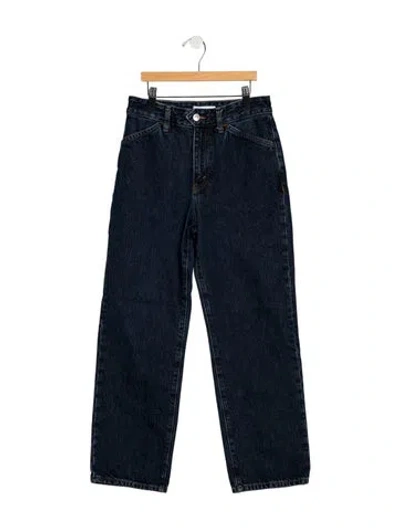 Pre-owned Re/done High-rise Straight Leg Jeans In Blue