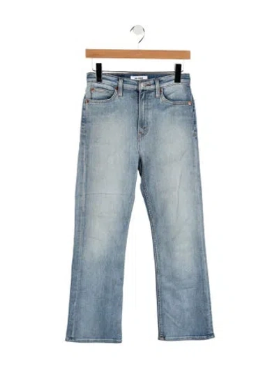 Pre-owned Re/done High-rise Straight Leg Jeans In Blue