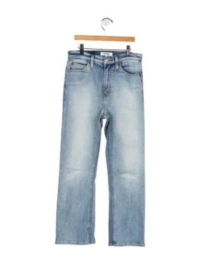 Pre-owned Re/done High-rise Straight Leg Jeans In Blue