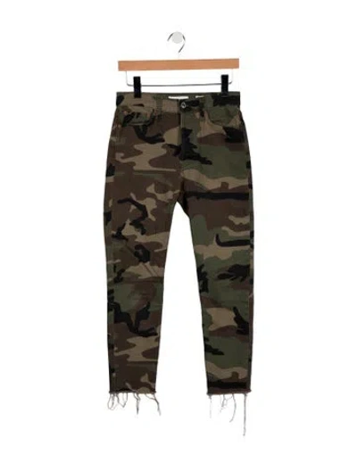 Pre-owned Re/done High-rise Straight Leg Jeans In Brown