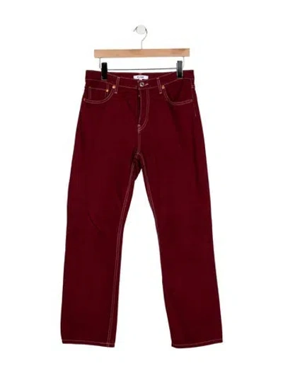 Pre-owned Re/done High-rise Straight Leg Jeans In Brown