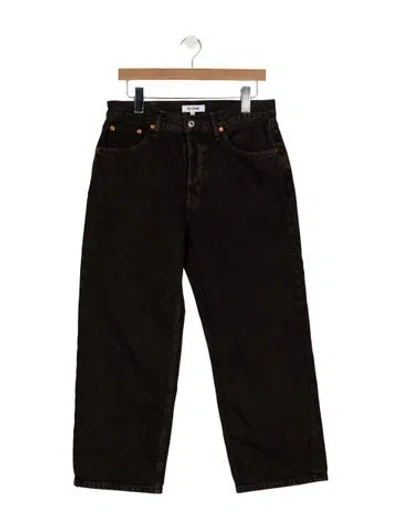 Pre-owned Re/done High-rise Straight Leg Jeans In Brown