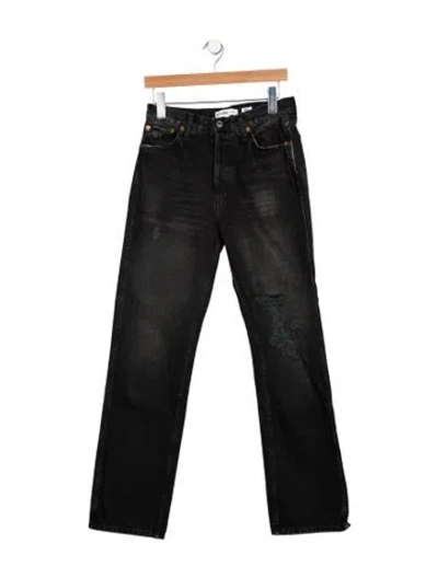 Pre-owned Re/done High-rise Straight Leg Jeans In Multi