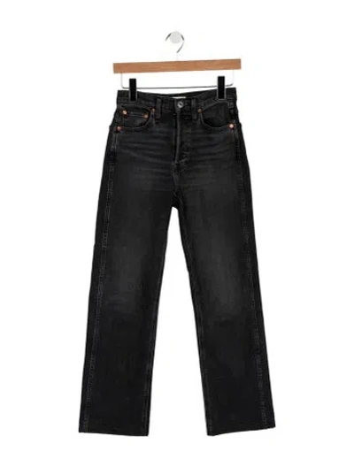 Pre-owned Re/done High-rise Straight Leg Jeans In Multi