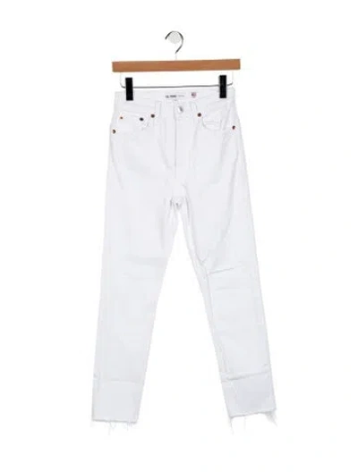 Pre-owned Re/done High-rise Straight Leg Jeans In Multi